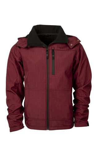 STS Ranchwear Mens Barrier Jacket Heather Burgundy Polyester Softshell Jacket