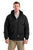 Berne Mens Black Cotton Blend Highland Insulated Zip Hooded Sweatshirt