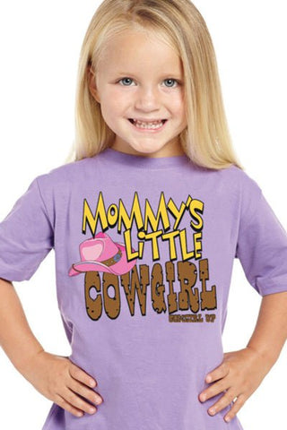 Cowgirl Up Toddler Girls Purple Cotton S/S T-Shirt Mommy's Little