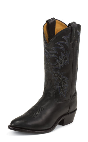 Tony Lama Mens Black Stallion Leather 12in USA Western Boots