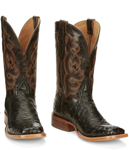 Tony Lama 11in Mens Umber Quaid FQ Ostrich Cowboy Boots