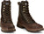 Tony Lama 8in CT WP Lacer Mens Dark Brown Greasewood Leather Cowboy Boots