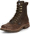 Tony Lama 8in CT WP Lacer Mens Dark Brown Greasewood Leather Cowboy Boots