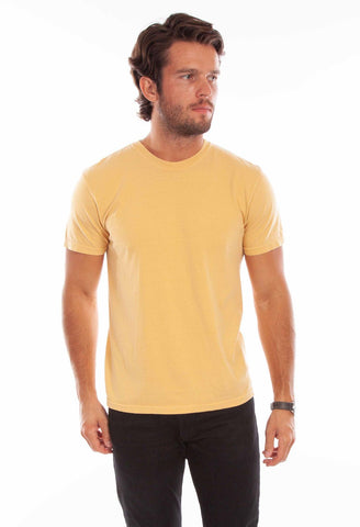 Scully Mens New Mustard 100% Cotton Crew S/S T-Shirt