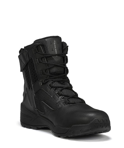 Belleville Mens Black Leather 7in WP Ultralight Zip Tactical Military Boots