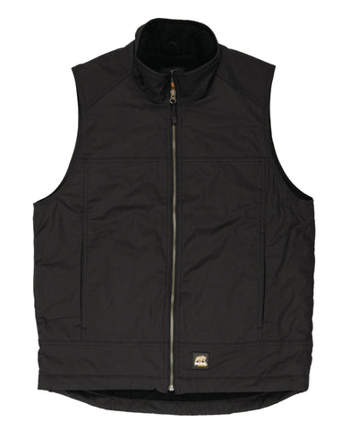 Berne Mens Black Cotton Blend Torque Ripstop Vest