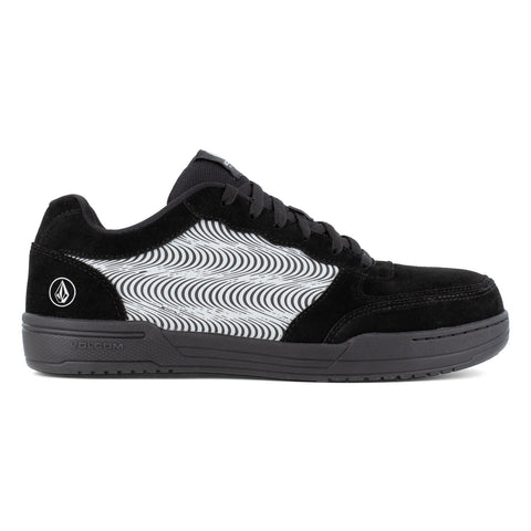 Volcom Mens Hybrid Black/Grey Leather CT Skate-Inspired Work Shoes
