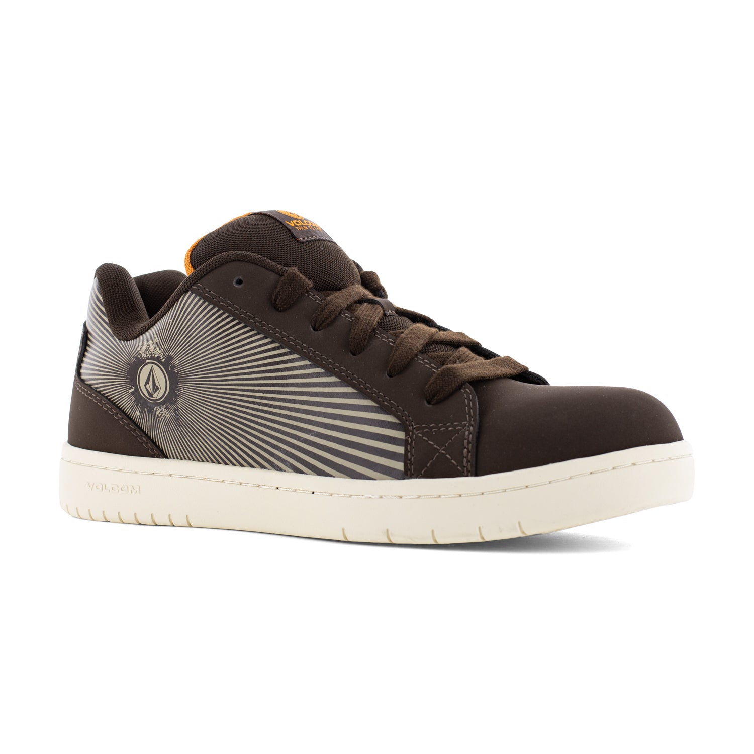 Volcom Mens Stone Op Art Dark Brown/Khaki Leather CT Skate