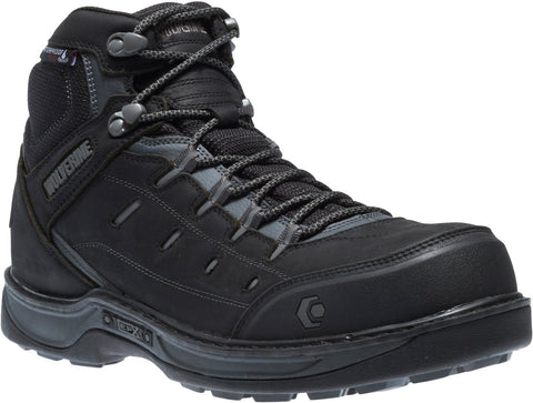 Wolverine Mens Black/Grey Leather Edge LX EPX WP CT Work Boots
