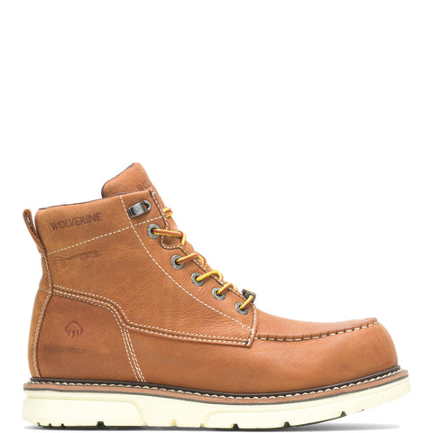 Wolverine Mens Tan Leather Work Boots I-90 Wedge WP