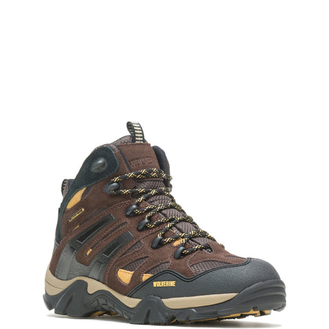 Wolverine Mens Chocolate Brown Leather Hiking Boots Wilderness