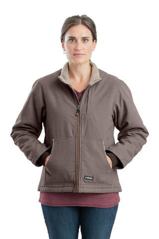 Berne Tuscan 100% Cotton Womens Sherpa Softstone Duck Jacket