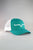 Kimes Ranch Unisex Weekly Trucker Baseball Cap Teal/White Cotton Blend