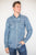 Kimes Ranch Mens Grimes Dark Indigo Denim Cotton Blend L/S Shirt