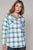 Kimes Ranch Womens Matadora Plaid Blue Cotton Blend L/S Western Shirt