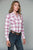Kimes Ranch Womens Matadora Plaid Lilac Cotton Blend L/S Western Shirt