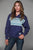 Kimes Ranch Womens North Star Hoodie Marine Blue Cotton Blend L/S